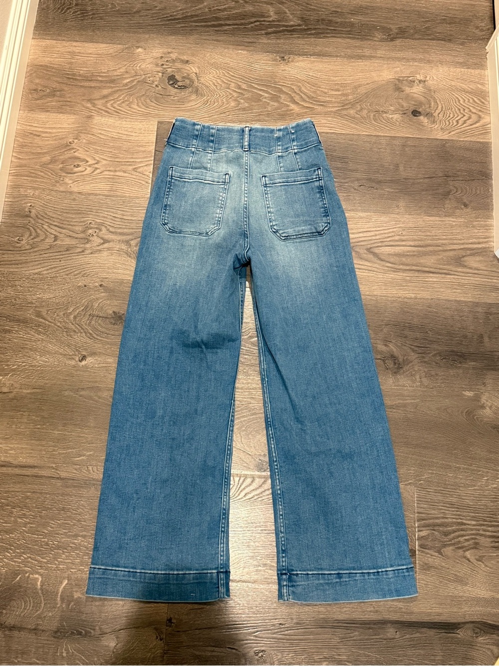 Maeve Colette Crop Wide leg Jeans in Blue - Picture 5 of 13